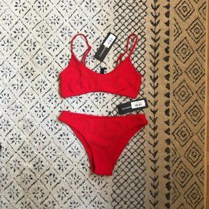 NWT Love & Bikinis Red Swimsuit